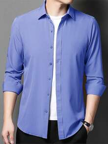 Men Shirts - 天藍色 - 查看 2