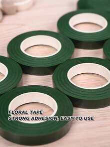 MEHELANY 196.85 英寸散装绿色桨形切割铁丝花茎，绿色花艺铁丝花茎，适用于插花、珠宝、礼品、工艺品、花环制作、花束包装、人造花卉植物装饰、家居室内外花园婚礼派对装饰、春季情人节母亲节生日礼物配件 - 綠色 - 查看 5