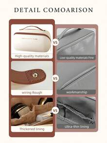 Sac de maquillage de voyage en PU, sac cosmétique imperméable avec lettrage, sac de maquillage grande capacité à plusieurs couches, pochette à fermeture éclair, sac de rangement de voyage portable, sac imperméable multifonction, organisation du maquillage et des bijoux, accessoires de voyage, nécessités de croisière, rangement pour baume à lèvres et enrobés à ongles, cadeau de la Saint-Valentin, cadeau pour demoiselle d'honneur, cadeau d'anniversaire, cadeau pour amis et enseignants, cadeau de fête, cadeau pour la fête des mères, cadeau pour femmes - Multicolore - Voir 9