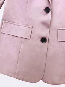 女士优雅单扣通勤西装外套