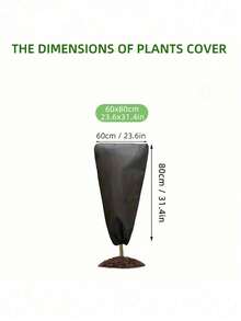1 capa para plantas de inverno com zíper com cordão, cobertor resistente contra geada para plantas, capa de proteção para plantas em vasos, à prova de vento e anticongelante para arbustos no inverno, capa à prova de insetos para flores de jardim ao ar livre, à prova de vento, proteção respirável contra geada para árvores e arbustos, para proteção contra geada durante a extensão da estação, proteção contra sol, pássaros e insetos - design com cordão fácil de colocar