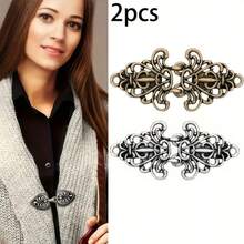 1/2/3/4 件套女士优雅复古毛衣夹套装 - 银色金属胸针，配有开衫和连衣裙扣、围巾扣、披肩别针和领夹，适用于连衣裙和针织配饰 - 彩色 - 查看 42