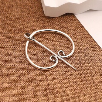 1pc Gold/Silver Plated Hollow Cross Scarf Clip, Versatile Scarf, Shawl, Neckerchief Accessory