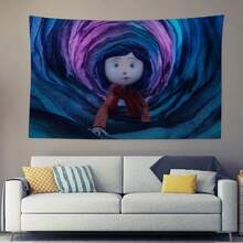 Funny Cool CCoraline Film Cartoon Tapestry Background Hanging Cloth Bedroom Tapestry Room Decor Aesthetic Tapestry Wall Hanging - Nhiều màu - Xem 6