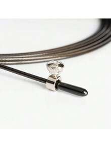 Saltar la Cuerda Entrenamiento Longitud Ajustable de Aluminio Antideslizante de Acero Inoxidable con Rodamientos de Bolas de Velocidad Rápida, Cuerdas para Saltar Fitness Speed Rope para Hombres y Mujeres Aptos para Ejercicio Aeróbico - Negro - Ver 7