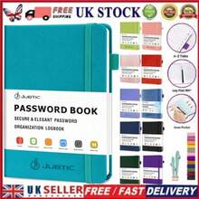 Password Book - Medium Pocket Notebook - Phonetic Alphabet Design  - Hardcover - Royal Blue - View 3