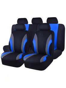 9PCS/4PCS Universal Car Seat Covers Full Set, Waterproof Sporty Breathable Seat Protectors With Removable Headrest Covers, Airbag Compatible, Easy Installation For Auto Interior Protection & Decoration - ZYT[Style 8] - View 20