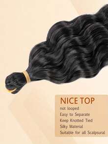 Long Deep Wave Braiding Hair 30 Inch Ocean Wave Crochet Hair Synthetic Deep Curly Crochet Hair Extensions For Women - Multicolor - View 5