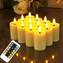 MAX. 800 ore, 2 lumini votivi a LED a batteria AAA, lumino decorativo con telecomando (batterie non incluse)