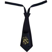 Fiestas Guirca Party Tie For 18-60th Birthday Celebrations, Fun And Themed Accessory With Number Designs And Festive Prints, Ideal For Birthdays, Anniversaries, And Special Events - FREE Shipping ✅ Delivery Within 24/48 Hours To Spain (Mainland) - 18 Years - View 4