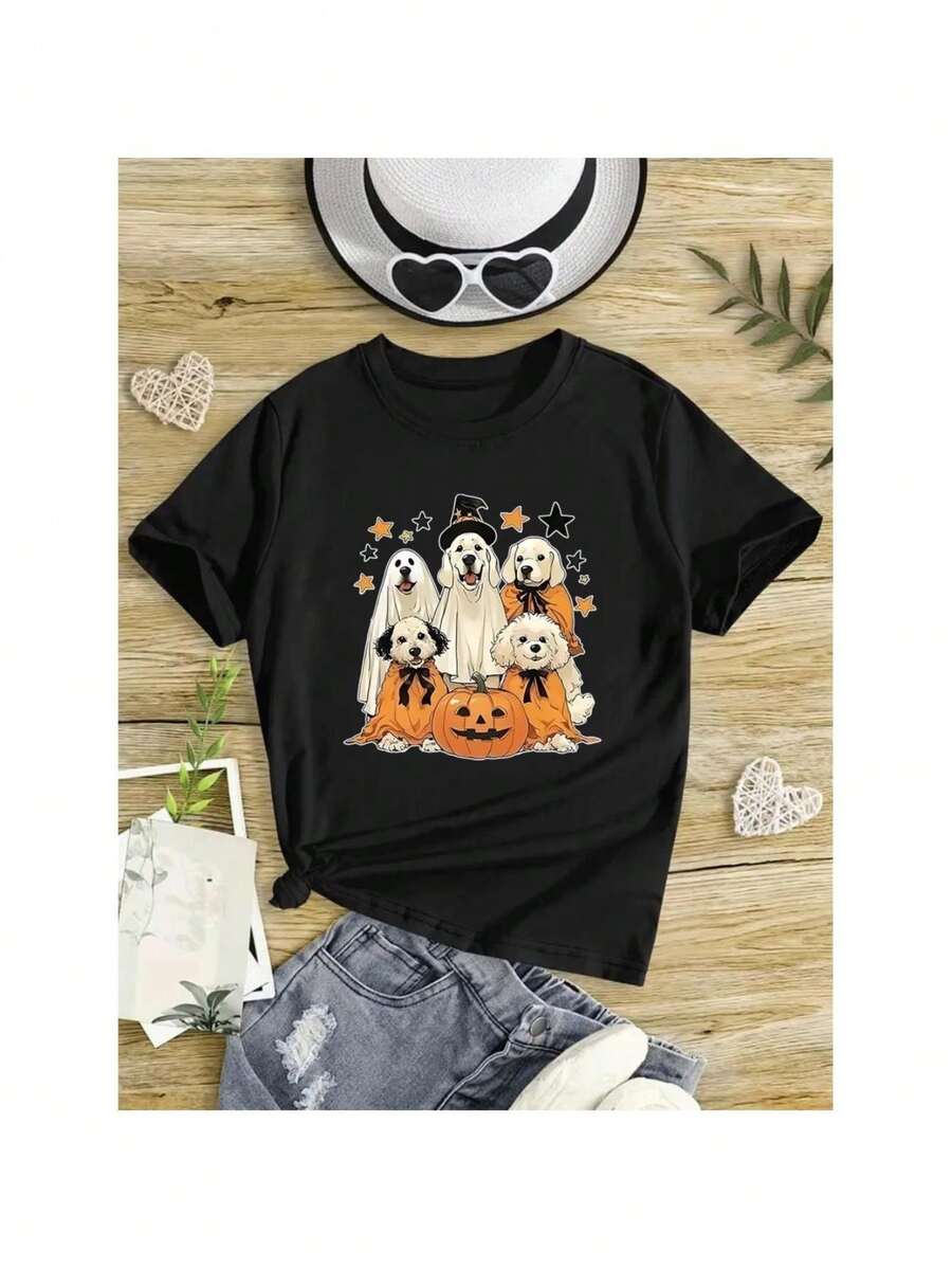 Koszulki dla młodych dziewcząt - Czarne - Zobacz 1