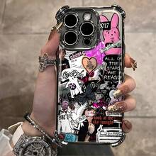 Funda de Teléfono Diseño Hell Boy del Rapper  - Adecuada para iPhone 16, 15, 14, 13, 12, 11 Pro Max, X, XR, XS Max, 8, 7 Plus - Funda Transparente Suave a Prueba de Golpes - Mezcla de colores - Ver 1