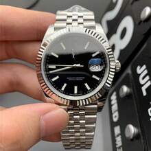 Factory Low Price Cross-Border Foreign Trade Laojia Log Watch Men's Watch Fully Automatic Mechanical Watch Mechanical Watch Stainless Steel Band Waterproof Watch Men - Platinum Steel  1 - View 7