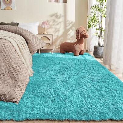 Large Shaggy Area Rug For Living Room & Bedroom – Stain-Resistant Fluffy Carpet With 1.7in High Pile, Plush Aesthetic Throw Rug, Non-SIip Rubber Backing With 4 Anti-SIip Pads, Durable Edge Stitching – Cozy Minimalist Decor – Great Gift For Halloween & Christmas, Perfect For Play Rooms & Parties – Heavyweight 700g+/㎡ – Sizes: 4*6 / 5*7 / 6*9 / 8*10 / 9*12 Ft