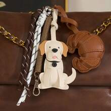 可爱拉布拉多犬皮革包包吊坠，手工编织绳包包吊坠，PU牛角包弹簧绳，复古编织绳吊坠，时尚汽车吊坠，情侣包包吊坠，手机挂绳肩带钱包装饰，趣味包包配件，生日礼物，节日礼物，可爱拉布拉多犬包包挂饰，人造革包包挂饰，编织绳包包挂饰，绳子包包挂饰，小狗包包挂饰，女士包包挂饰，撞色包包挂饰。 - 彩色 - 查看 1