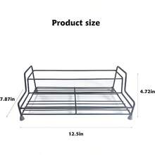 2 - Tier Kitchen Bathroom Organizer Spice Rack With Paper Towel Holder, Wall MountedFreestanding Metal Shelf Countertop Cabinet Pantry Shower Storage, 3 Removable Hooks Gifts, 2 Pack - Negro mejorado. - Ver 7