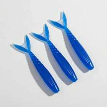 Isca artificial Pesca Soft Lopes Xtreme Move 9 cm 3 Unidades Tucunaré Traíra Robalo Dourado - Azul Perola - Visão 3