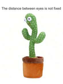 1pc Dance Cactus, Toy For Baby, Talking Cactus Toys, Repeat What You Say Baby Toys, Dance Cactus Imitation Toys And LED English Singing Can Talk For 15 Seconds Recorder Music Toys,Halloween Christmas Gift
