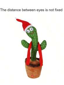 1pc Dance Cactus, Toy For Baby, Talking Cactus Toys, Repeat What You Say Baby Toys, Dance Cactus Imitation Toys And LED English Singing Can Talk For 15 Seconds Recorder Music Toys,Halloween Christmas Gift