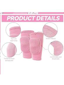 Walquicks 3 Piezas Accesorios Voleibol, Rodilleras, Mangas y Banda Transpirable, Anticolisión y Duraderas, Para Voleibol, Baloncesto yás(Rosa) - Rosa - Ver 2