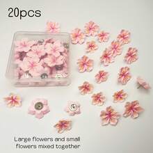 10pcs/20pcs/30pcs Pink & Purple Floral Shaped Pushpins, Cute Cartoon Resin Peach Blossom Decorative 3D Thumbtacks For Cork Board, Photo Decoration, Photo Wall, Map And School Supplies Decoration, Holiday Decor Materials - Multicolor - View 16