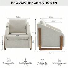 Chaise Lounges - Beige + Chenille + Foam - View 10