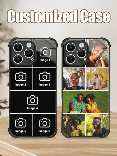 1pc Customized Photo Phone Case Compatible With Iphone 16 Pro Max/17 Pro Max/17 Air/17/15 Pro, S24 Ultra/S25, Suitable For Father, Mother, Couple, Pet, Child, Friend, Ideal Gift For Him, Her, Boyfriend, Girlfriend, Family, Friends, Grandparents, Anniversary, Birthday