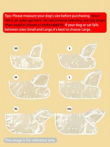 2/1pc Transparent Waterproof Dog Raincoat, Pet Rainwear - Full Body EVA Material With Hood (Recommend Buying One Size Larger Than Actual Size). Soft Outer Layer Design, Suitable For Small To Medium Dogs. Ideal For Pomeranian/Bichon Frise Walks In The Rain. All-Weather Waterproof Raincoat, Rainy Season. - Clear - View 9