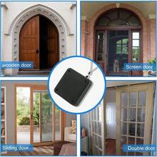 2 Piece Black Door Closer, No Drill Installation, Convenient, Simple, Easy To Use, Sturdy Design, Minimalist Style, Suitable For Home Study, Bedroom - Black - View 3