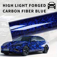 غشاء ألياف الكربون المطروق عالي اللمعان، مقاوم للخدش والأشعة فوق البنفسجية، مناسب لملصقات ديكور الدراجات النارية والدراجات النارية والسيارات، بطراز حديث، ملصق تعديل DIY لوحة التحكم الداخلية للسيارة، مصمم خصيصًا لملاك السيارات