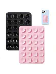 Set de 4 piezas/2 piezas Agarre de silicona para teléfono, adecuado para todos los modelos de teléfonos, soporte adhesivo para teléfono, manija adhesiva de teléfono con manos libres, soporte de agarre de teléfono para selfie y video compatible con iPhone, teléfonos Android, regalo para cumpleaños, familia, amigos, soporte para teléfono, accesorios para teléfono