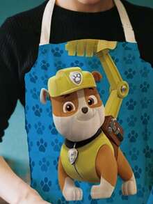 Paw Patrol Paw Patrol Themed Faux Linen Fabric Cartoon Animation Apron, Oil-Proof Waist Wrap, Parent-Child Kitchen Adult Sleeveless Halter Apron, Halloween, Thanksgiving, Christmas, Birthday Party Decoration Products, Small Gifts For Friends And Family At Parties And Gatherings