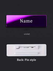 1pc Customized Engraved Magnetic Stainless Steel Name Tag Card Holder Badge For Office School Enterprise - Multicolor - View 16