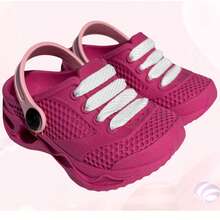 Sandália Babuche ou Crock Infantil Feminino Leve, Macio e Confortável Cores Leves - Pink - Visão 2