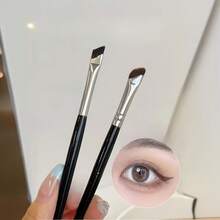 Bộ 3 cọ kẻ mắt góc cạnh, bộ cọ trang điểm mắt siêu mỏng chính xác, cọ kẻ mắt đầu nhọn, dụng cụ trang điểm mắt lông tổng hợp, du lịch, đồ dùng cần thiết khi đi du lịch, quà tặng ngày Valentine, giá rẻ, cọ trang điểm du lịch, quà tặng cho phụ nữ, chuyên gia trang điểm, bộ trang điểm chuyên nghiệp hoàn chỉnh - Cọ kẻ mắt lông mày - 3 cây - Xem 3