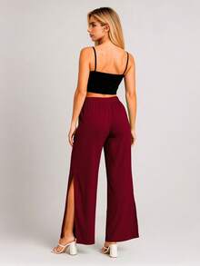 Swisz Women Pants - Burgundy - View 8