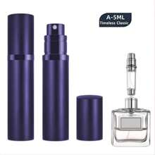 1pc Redesigned Perfume Spray Bottle, Portable Perfume Refillable Atomizer, Bottom Fill Mini Spray Travel Perfume Bottle, Pump Fills Directly From The Bottom Without Removing The Cap, 100% Pure Glass Inner Bottle, With A Visible Window So You Can Easily Know How Much Perfume Is Left, Available In 5ml / 8ml /10ml