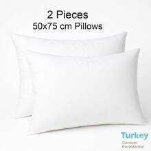 CAQQA Ultra Soft Pillow Set Of 2 (50x75 Cm) – Washable, Color Options, Decorative & Premium Quality For Home & Hotel - White - View 1
