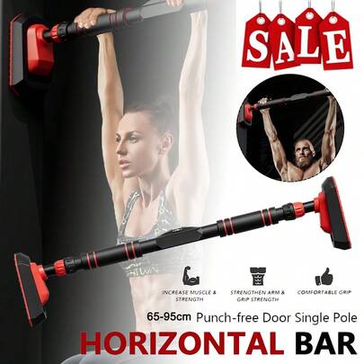 Pull Up Bar Doorway No Screws, Door Frame Chin Up Bar With Level Metre, 73-100cm Width Adjustable For Home Gym