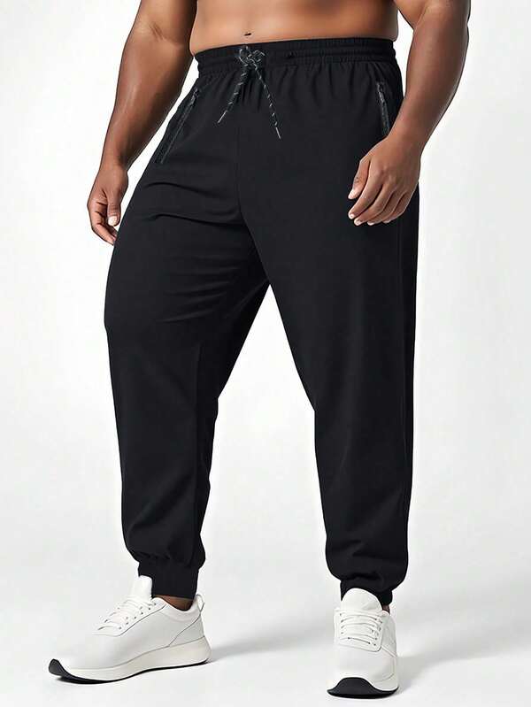 Pantalones deportivos para hombres de talla grande, ligeros, de secado rápido, transpirables, para correr, hacer ejercicio y uso casual