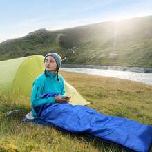 Outdoor Adult Portable Windproof Warm Camping Sleeping Bag, Emergency Use In Office Or Camping - Royal Blue - View 3