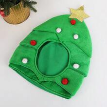 Gorro de árbol de Navidad, decoraciones navideñas Bola de PP con brillo Estrella de cinco puntas Sombrero decorativo divertido de felpa para fiestas navideñas