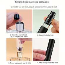 1pc Redesigned Perfume Spray Bottle, Portable Perfume Refillable Atomizer, Bottom Fill Mini Spray Travel Perfume Bottle, Pump Fills Directly From The Bottom Without Removing The Cap, 100% Pure Glass Inner Bottle, With A Visible Window So You Can Easily Know How Much Perfume Is Left, Available In 5ml / 8ml /10ml