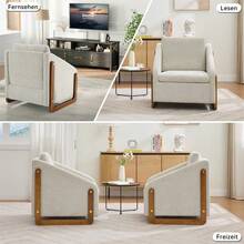 Chaise Lounges - Beige + Chenille + Foam - View 7