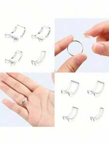 Resin Ring Adjuster, Invisible Ring Sizer Pad, Suitable For Loose Rings, Fits All Finger Sizes. Invisible Ring Sizer Adjuster, Suitable For Loose Rings - Multiple Finger Sizes Available, Comfortable And Protective. Adjustable Clear Tightener, Sizer Adjustment Tool, Jewelry Protector, Suitable For Loose Rings. Ring Adjuster Fits Any Ring, Multiple Sizes Available. Women's Ring Adjuster. - Multicolor - View 7