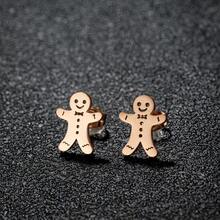 1 Paar Edelstahl Lebkuchenmann Ohrstecker, Weihnachtsgeschenk - GED399 - Übersicht 14