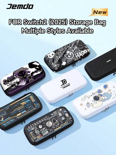 1 个带挂绳的便携包，兼容新款 2 (2025) 游戏机，带内置支架的软保护套，最多可容纳 10 张游戏卡，便携旅行，防震游戏卡夹和配件盒