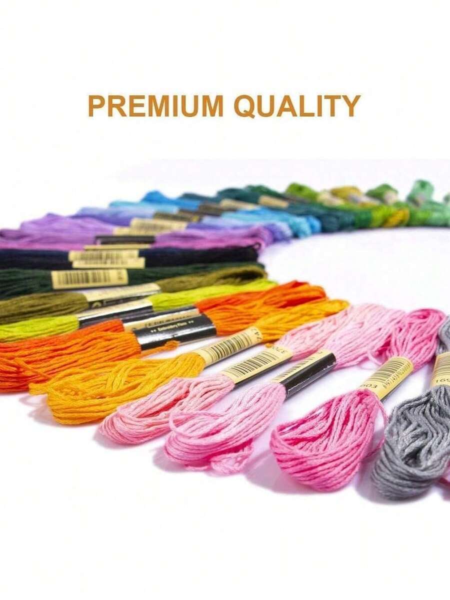 PUBAMALL 146 Piezas Bordado de hilo, hilos de punto de cruz, hilo de pulseras de la , color del iris (124 colores) - 1 - Ver 1