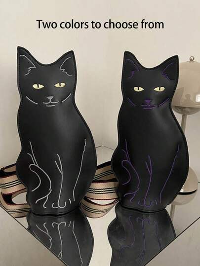 Fashionable, Simple, Personalized, Large-Capacity, Casual, Cute Cartoon Kitten Shoulder And Crossbody Bag For Women, Portable And Multifunctional, Perfect For School, College, Work, Daily Commuting, Valentine's Day Birthday Gifts, Female College Student Bags, School Supplies, Dormitory Supplies, Back-To-School Supplies.