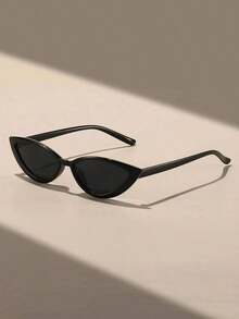 1pc Unisex Black Eye Shaped Small Frame Elegant Casual Vintage Fashion Fashion Glasses, Suitable Outfits, Sports, Beach, Festival, Travel, Street Style, Holiday, Driving, Outdoor Activities, Party Summer Beach Vacation,Outdoor,Travel - 彩色 - 查看 5